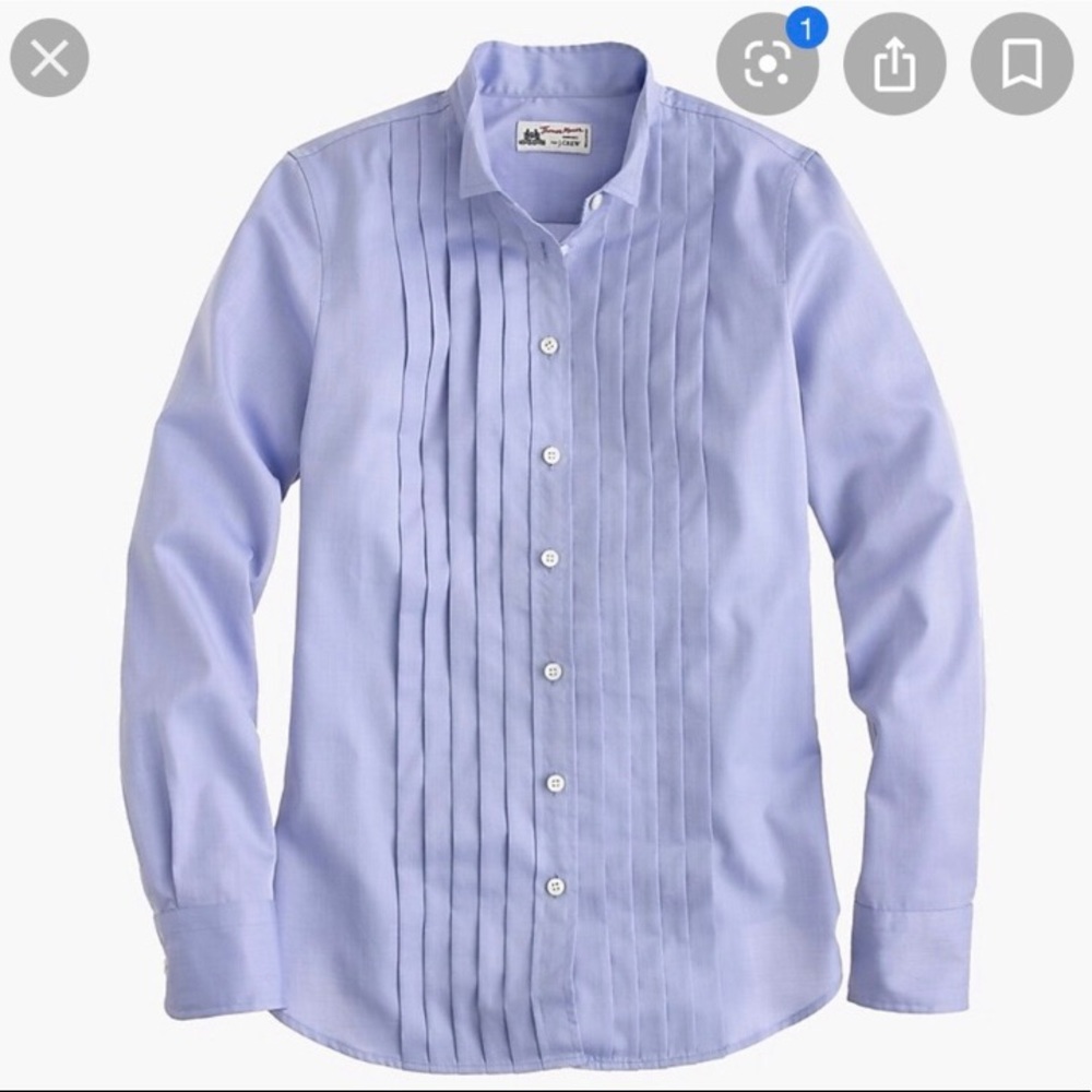 Thomas Mason Jcrew tuxedo blue shirt